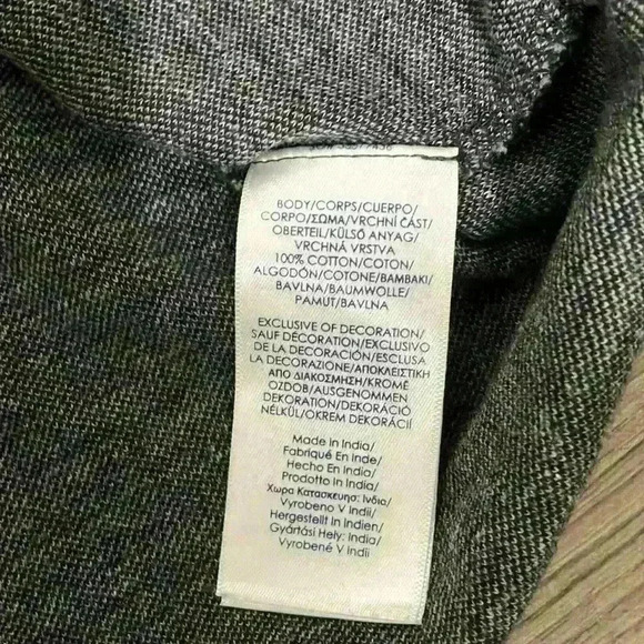 Men’s Chaps 100% Cotton Long Sleeve 3/4 Zip Polo Gray Size XXL - Picture 6 of 7